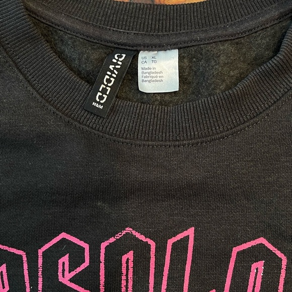 H&M x Divided | Tiger Print Tour Cropped Sweatshirt | XL Oversized - Picture 2 of 3